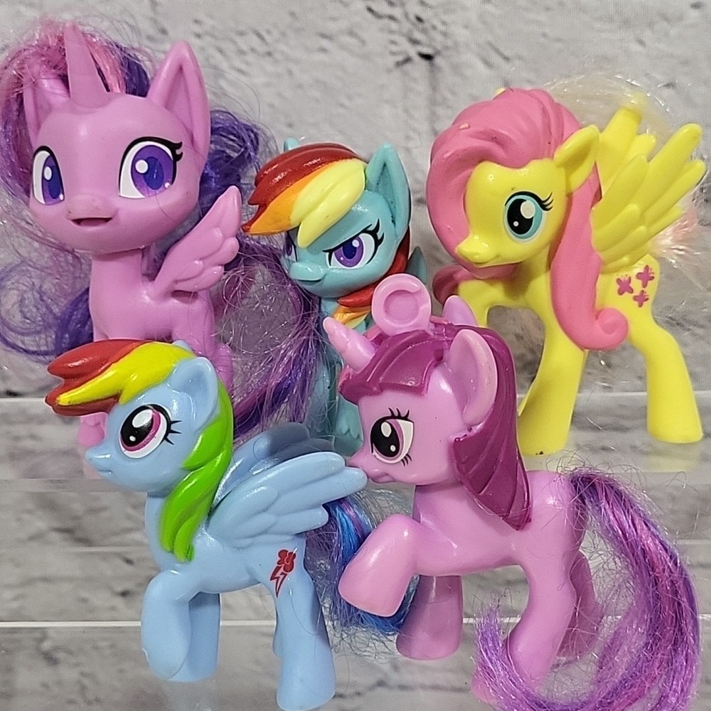 My Little Pony MLP FIM Figures Lot Of 5 Fluttershy Twilight‎ Rainbow Dash Hasbro